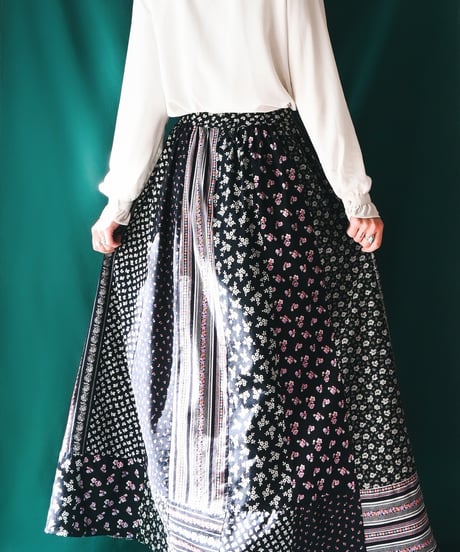 【Seek an nur】Euro Floral Maxi Skirt