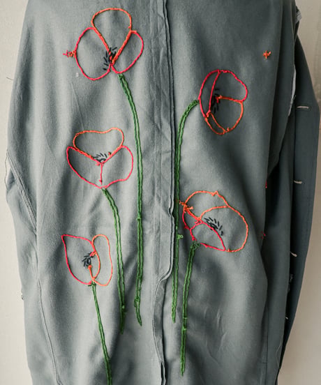 【tiny yearn】⁡60's French Embroidered Painted Work Coat