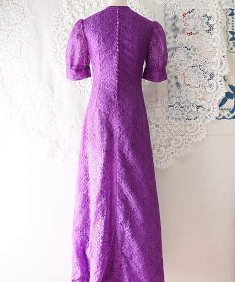 【tiny yearn】1970's Euro Lace Maxi Dress