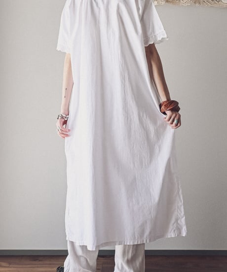 【Seek an nur】1900-20's antique night shirt gown