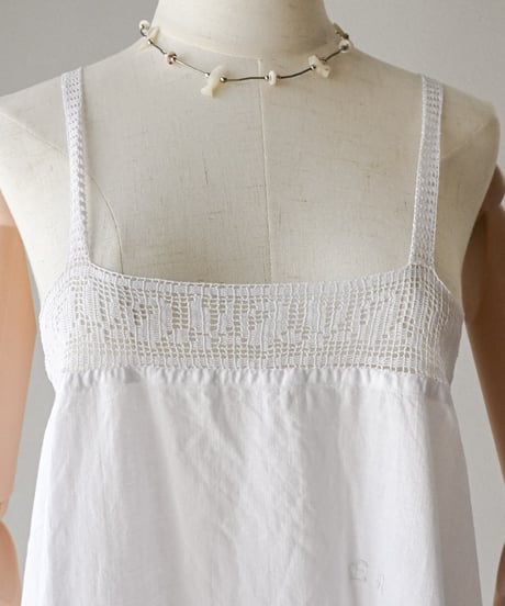 【Seek an nur】1890-20's antique night slip dress