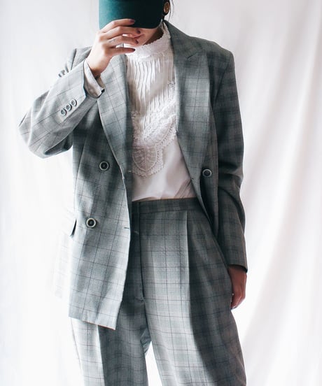 【Seek an nur】Glen Check Jacket&Pants Set up