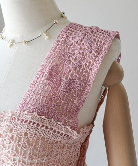 【Seek an nur】Vintage cotton crochet tops