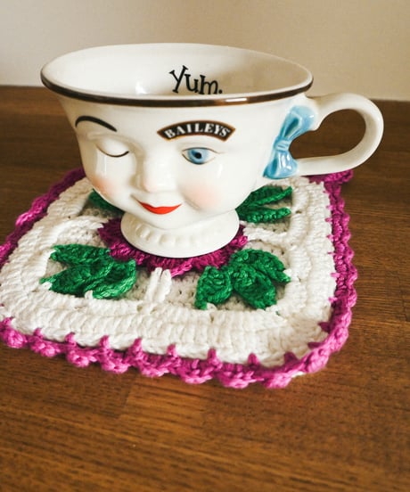 【Goods】Vintage Hand Crocheted Hot Pad