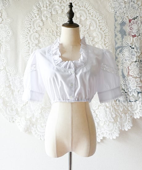 【Seek an nur】Euro Cropped Puff Dirndl Blouse