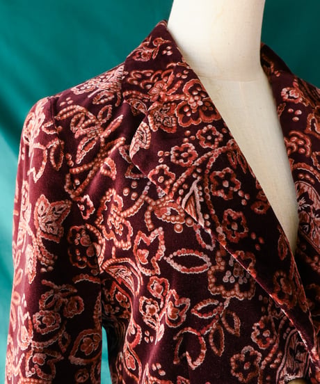 【Seek an nur】USA Paisley Velours Tailored Jacket