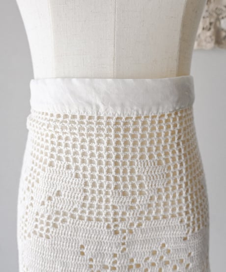 【Seek an nur】Vintage cotton crochet apron