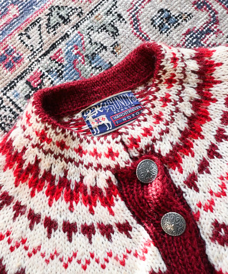 【tiny yearn】Norway Jacquard Hand Knit Cardigan