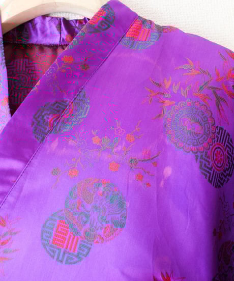 【tiny yearn】Embroidered Purple China Gown