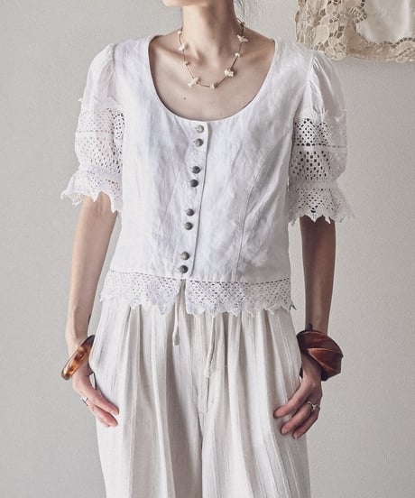 【Seek an nur】Euro lace linen dirndl blouse