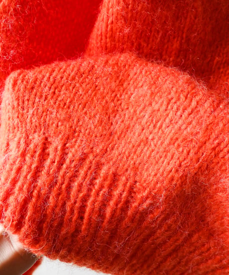 【tiny yearn】Crochet Mohair Knit Over Sweater