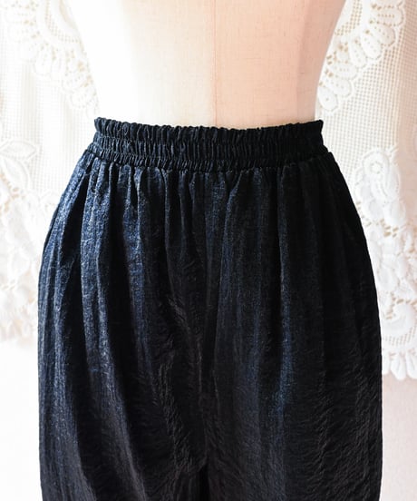 【tiny yearn】Euro Line Black Wind Pants