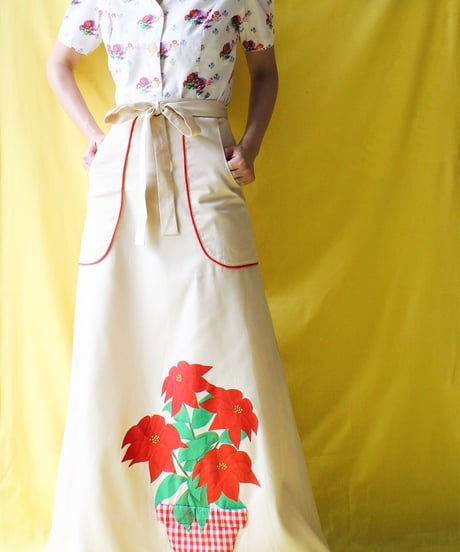 【tiny yearn】1970's Vintage Wrap Maxi Skirt