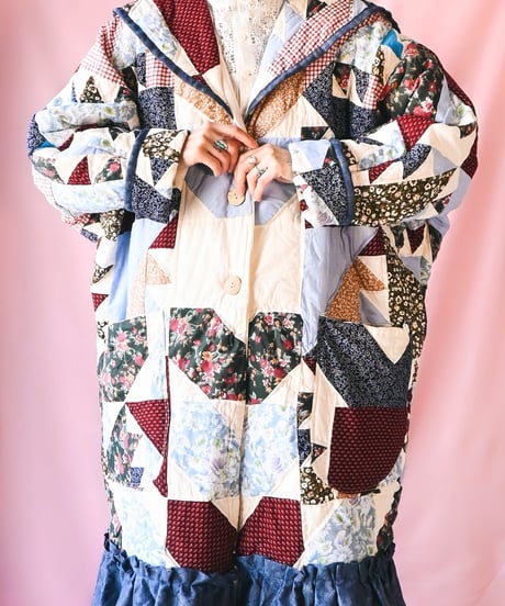 【tiny yearn】Crazy Quilted Patchwork Coat
