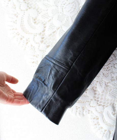 【Seek an nur】Black Mongolia Leather Long Coat
