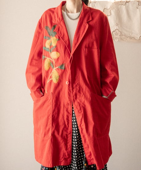【tiny yearn】⁡70's German Embroidered Painted Work Coat