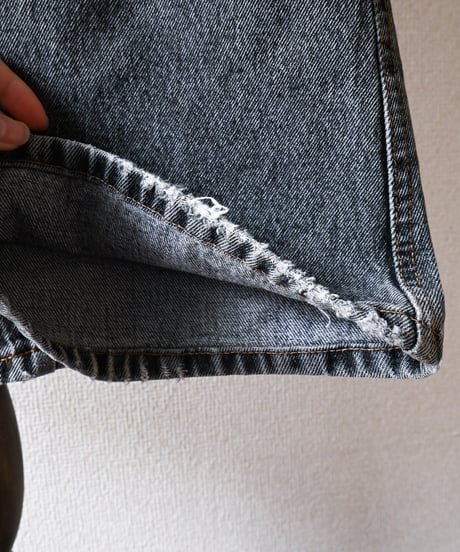 【Seek an nur】Black Flare Denim Pants