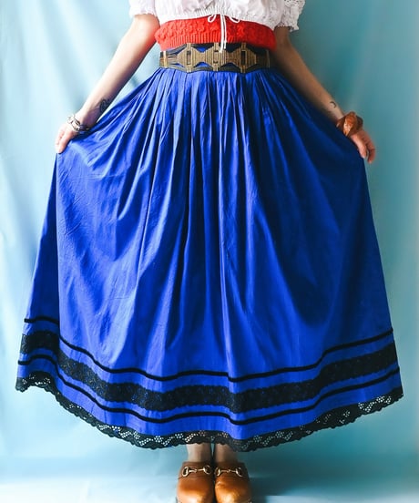 【tiny yearn】Euro Metallic Silk Flare Skirt
