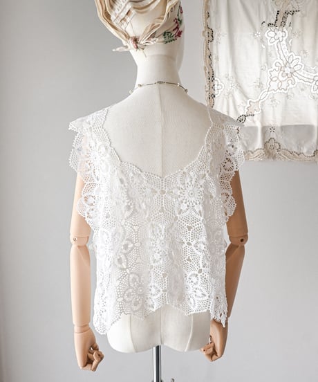 【Seek an nur】Vintage cotton crochet cami