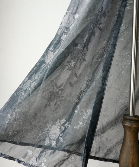 【Seek an nur】floral metallic sheer gown
