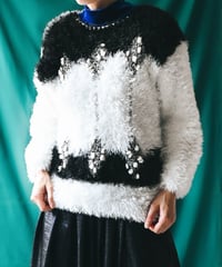 【Seek an nur】Euro Design Shaggy Knit Tops