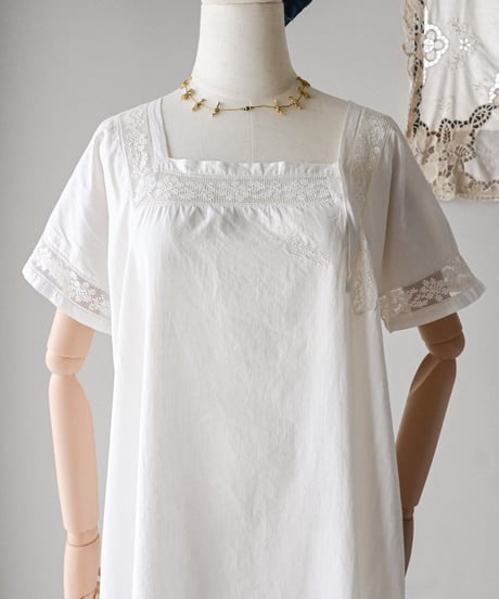 【Seek an nur】1900-10's antique night gown dress