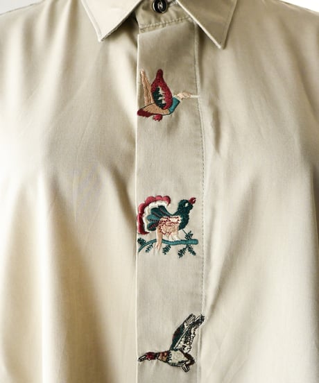 【Seek an nur】Tyrolean Embroidered Dress Shirt