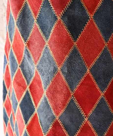 【tiny yearn】1970's Vintage Patchwork Suede Skirt