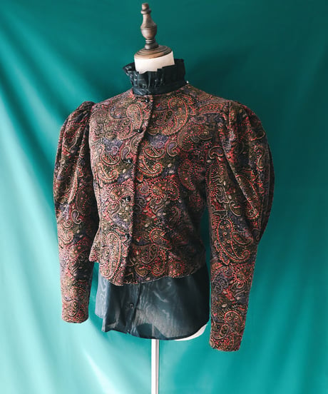 【Seek an nur】Italy Paisley Velours Puff Jacket