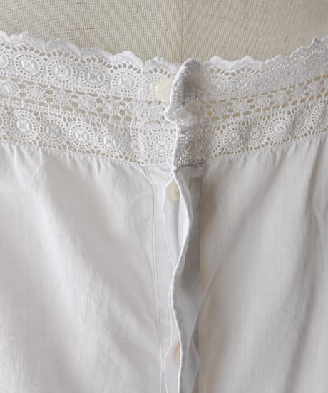 【Seek an nur】1900-20's antique cotton night dress