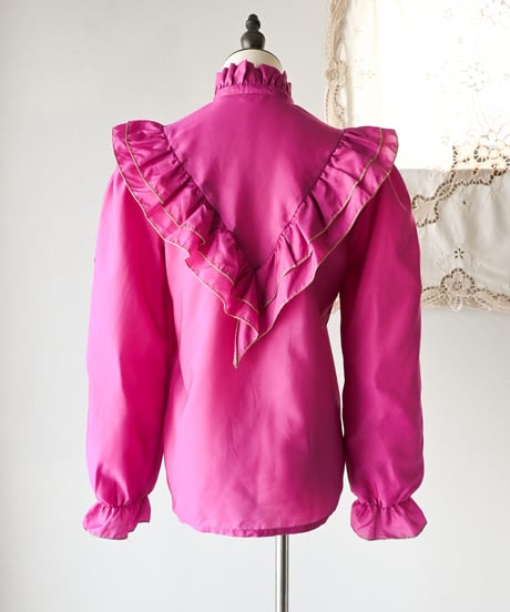 【Seek an nur】Euro Frill Bowtie Blouse