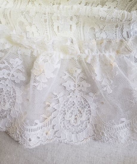 【Seek an nur】1970's Vintage White Lace Long Dress