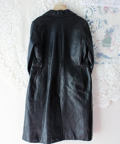 【Seek an nur】Black Mongolia Leather Long Coat