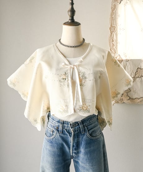 【Seek an nur】Euro vintage embroidered blouse