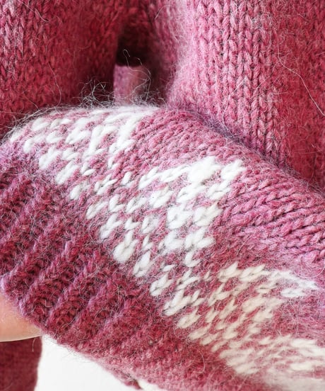 【tiny yearn】Nordic Hand Knit Over Sweater