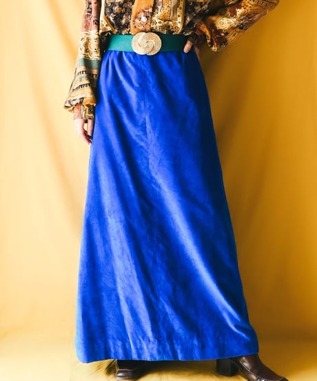 【tiny yearn】1970's Vintage Velvet Maxi Skirt