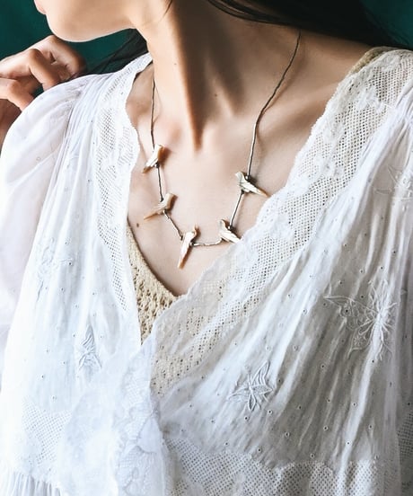 〈Accessory〉Native American Bird Shell Fetish Necklace