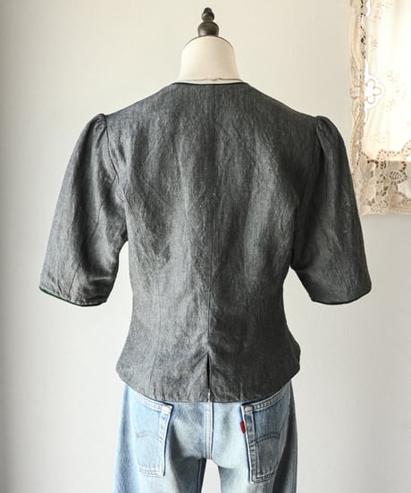 【Seek an nur】Austrian linen trachten blouse