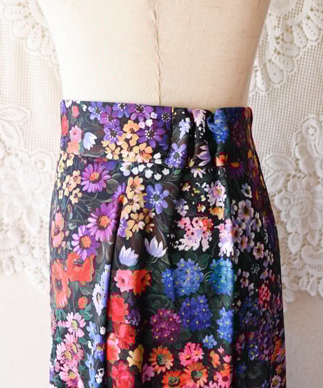 【tiny yearn】1970's Euro Floral Maxi Skirt