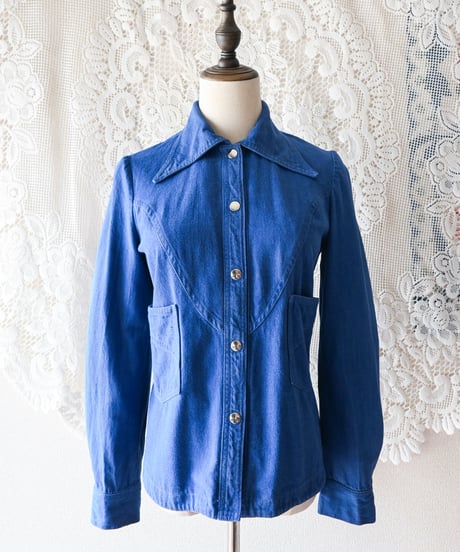 【tiny yearn】1970's Euro Denim Shirt Jacket
