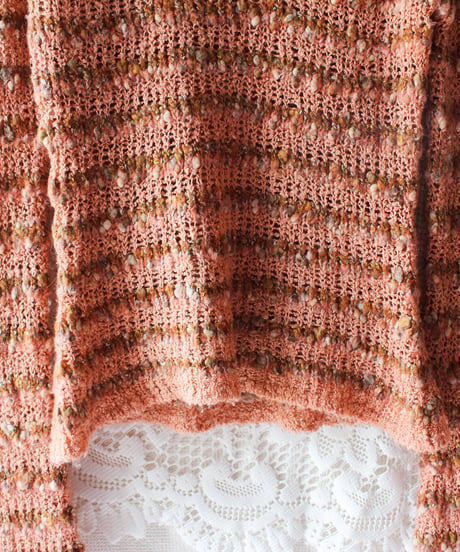 【tiny yearn】Low Gauge Long Sleeve Mix Knit
