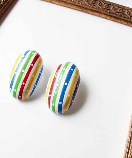 〈Accessory〉Vintage Painted Wood Pierce