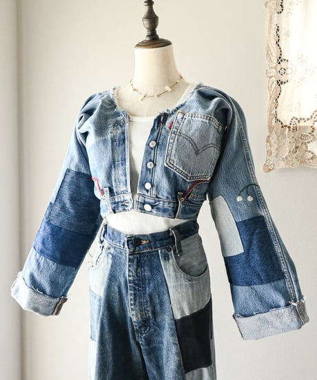 【curoam】Levi's denim pants reworked jacket