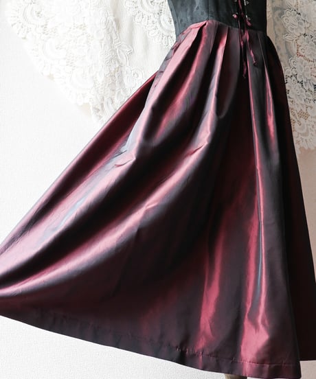 【Seek an nur】Tyrolean Black×Metallic Dirndl Dress