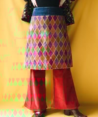 【tiny yearn】1970's Vintage Patchwork Suede Skirt