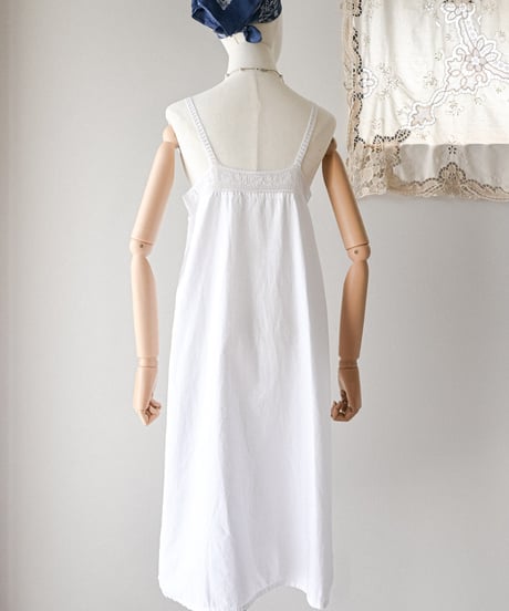 【Seek an nur】1890-20's antique night slip dress