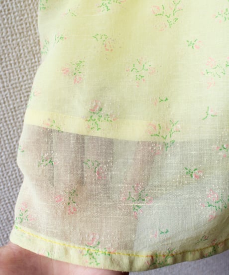 【tiny yearn】1970's USA Floral Lace Sheer Maxi Dress