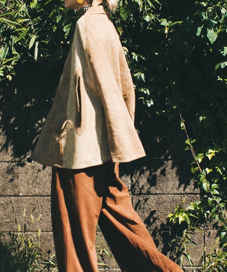 【tiny yearn】1970's Vintage Floral Suede Cape