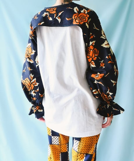 【tiny yearn】African Batik Balloon Sleeve Bolero