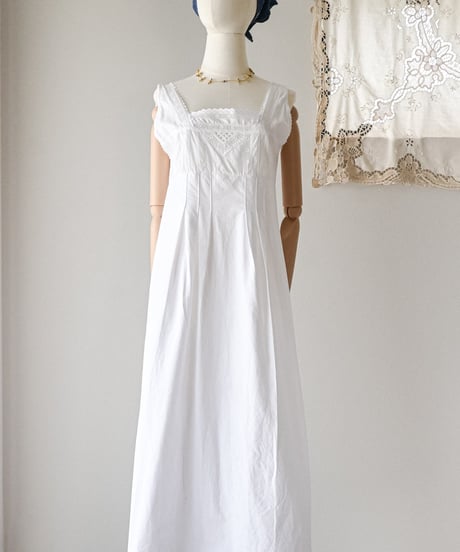 【Seek an nur】1900-20's antique cotton night dress